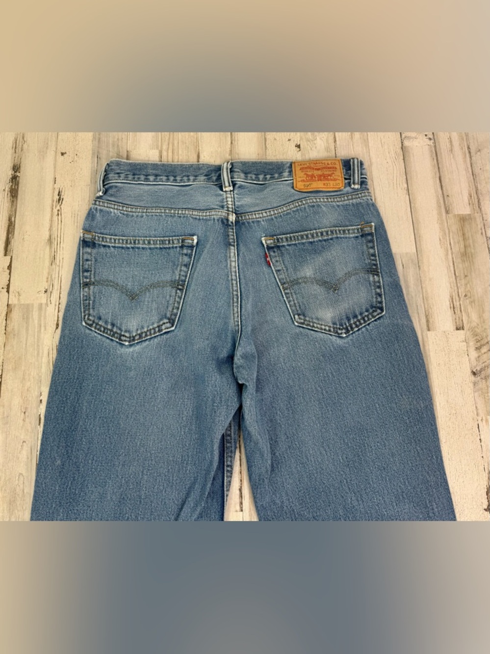 Vintage Levis 550 Pants Jeans Men 34x30 Denim Stretch Blue Straight - Picture 9 of 10